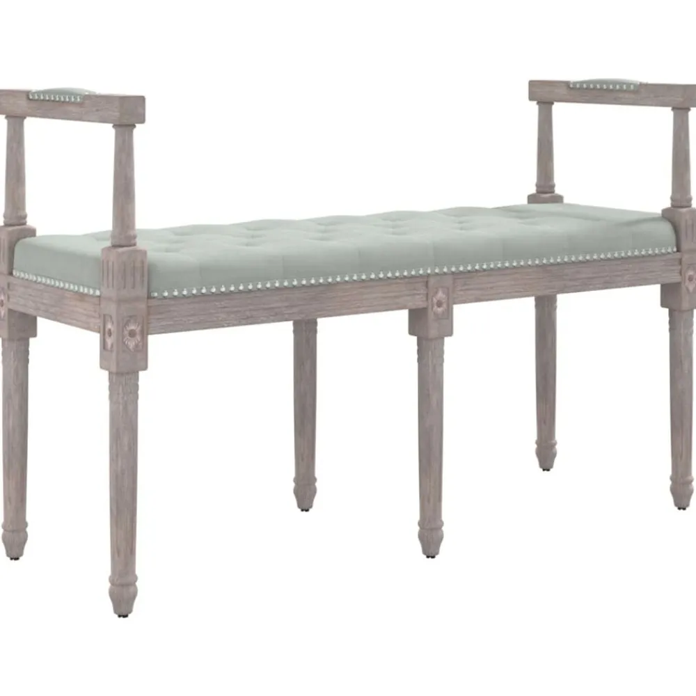 vidaXL Banco de terciopelo 110x40x70 cm Gris claro