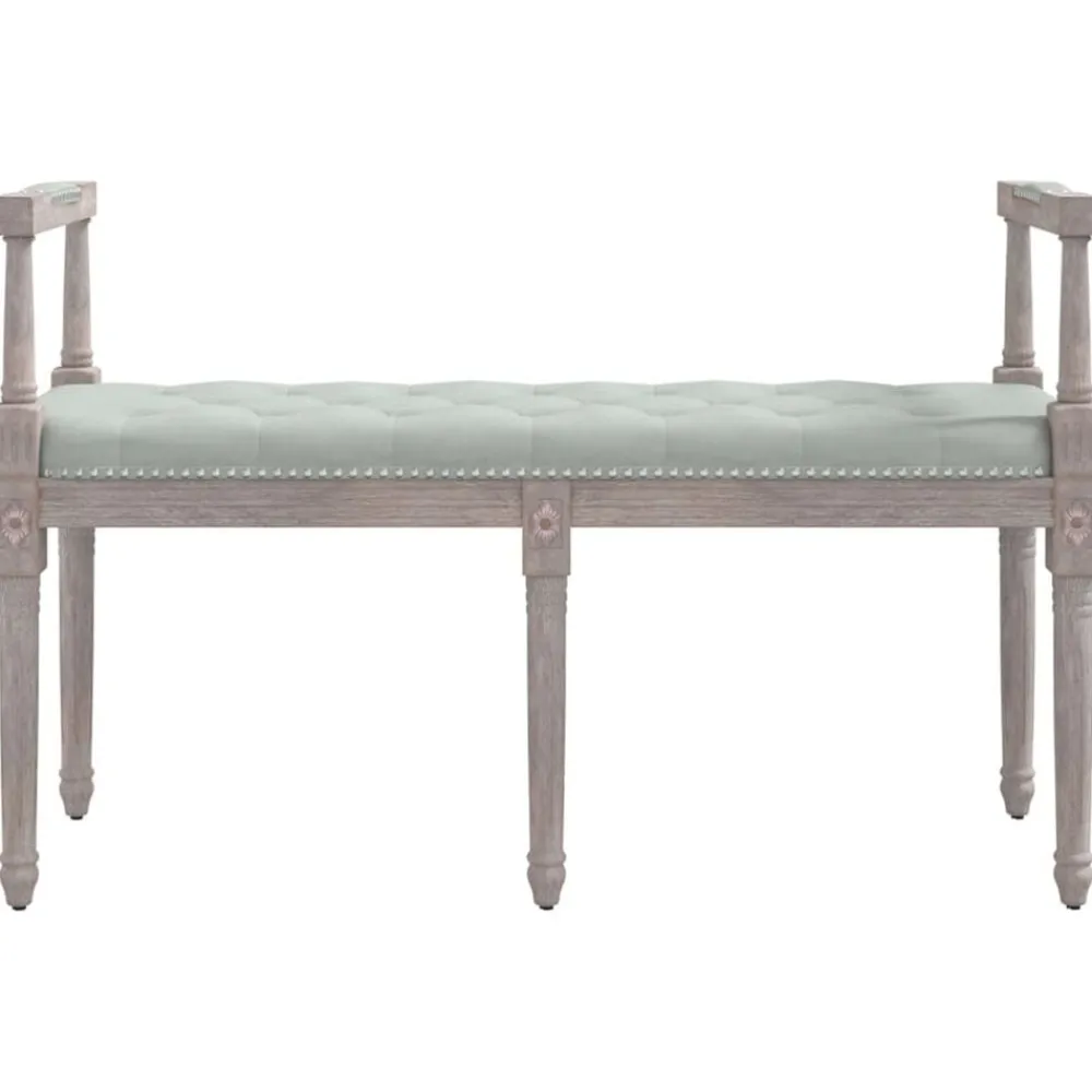 vidaXL Banco de terciopelo 110x40x70 cm Gris claro