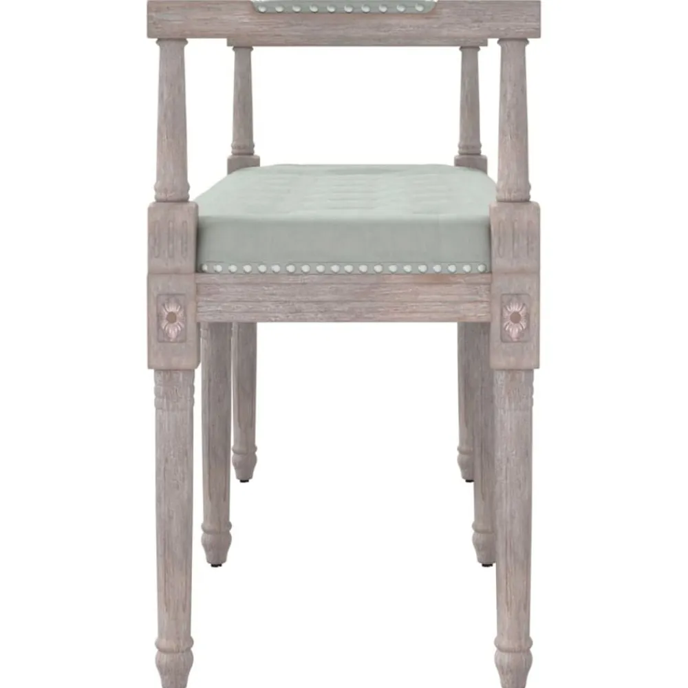 vidaXL Banco de terciopelo 110x40x70 cm Gris claro