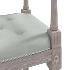 vidaXL Banco de terciopelo 110x40x70 cm Gris claro