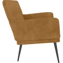 vidaXL Bancos-Banco de terciopelo marrón 108x79x79 cm