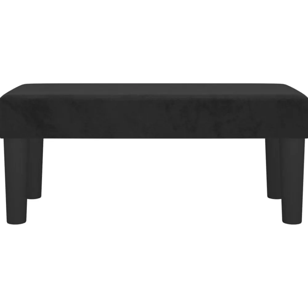 vidaXL Banco de terciopelo 70x30x30 cm Negro Hot