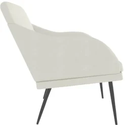 vidaXL Banco de terciopelo color 110x76x80 cm Crema Sale