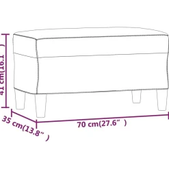 vidaXL Bancos-Banco de terciopelo 70x35x41 cm