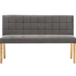 vidaXL Banco de terciopelo 140 cm Gris Best