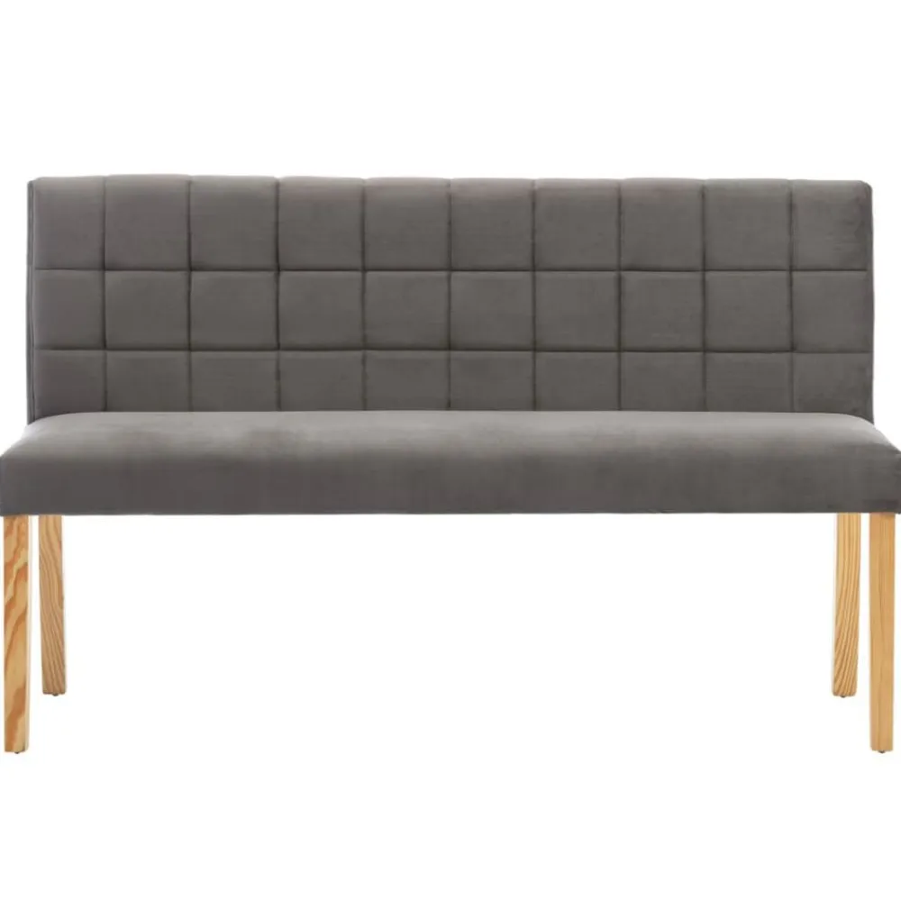 vidaXL Banco de terciopelo 140 cm Gris Best