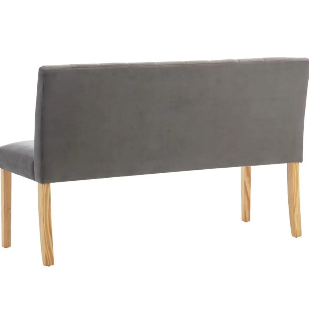 vidaXL Banco de terciopelo 140 cm Gris Best