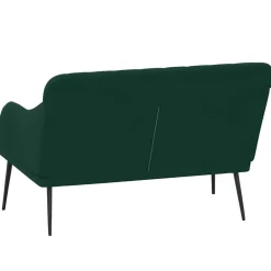 vidaXL Banco de terciopelo 110x76x80 cm Verde oscuro Clearance