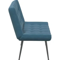 vidaXL Banco de terciopelo 110x74x84 cm Azul New