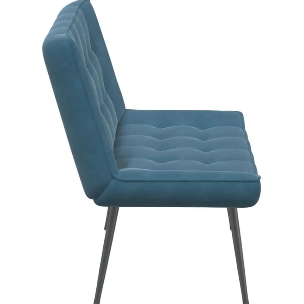 vidaXL Banco de terciopelo 110x74x84 cm Azul New