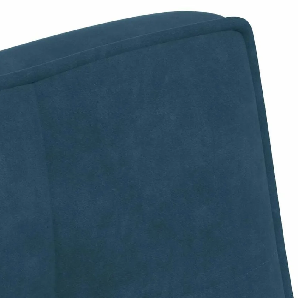 vidaXL Banco de terciopelo 110x74x84 cm Azul New