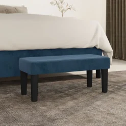 vidaXL Banco de terciopelo 70x30x30 cm Azul oscuro
