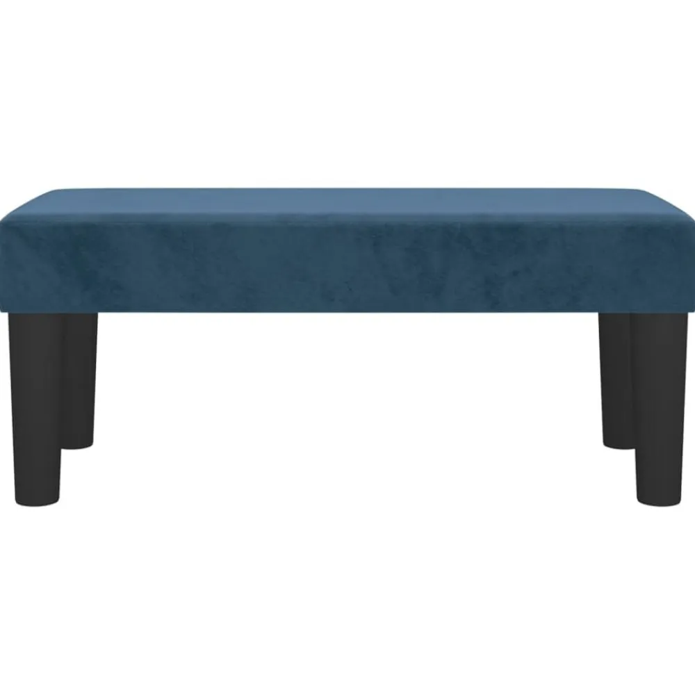 vidaXL Banco de terciopelo 70x30x30 cm Azul oscuro