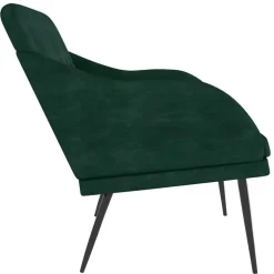 vidaXL Banco de terciopelo 110x76x80 cm Verde oscuro New