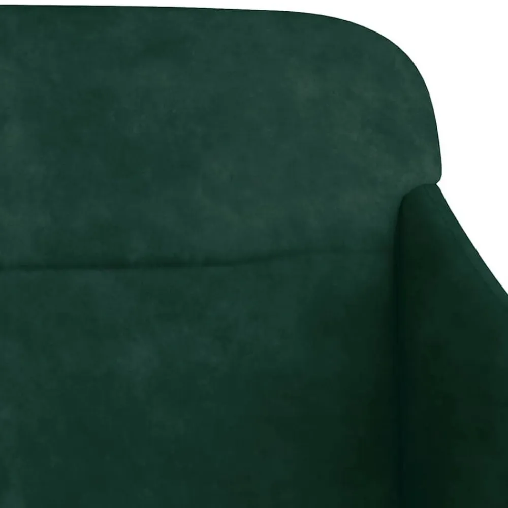 vidaXL Banco de terciopelo 110x76x80 cm Verde oscuro New
