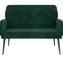 vidaXL Banco de terciopelo 108x79x79 cm Verde oscuro New