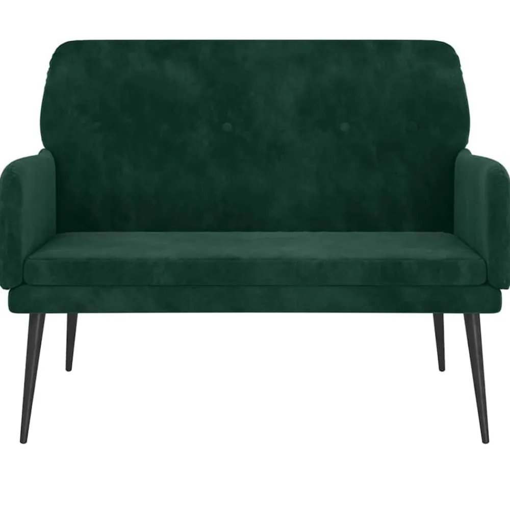 vidaXL Banco de terciopelo 108x79x79 cm Verde oscuro New