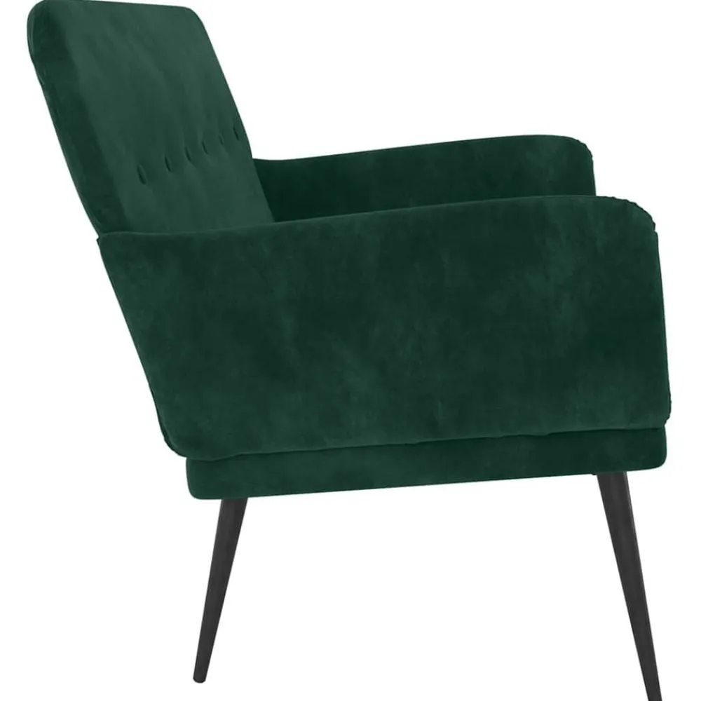 vidaXL Banco de terciopelo 108x79x79 cm Verde oscuro New