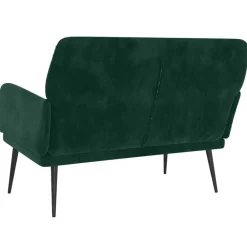 vidaXL Banco de terciopelo 108x79x79 cm Verde oscuro New