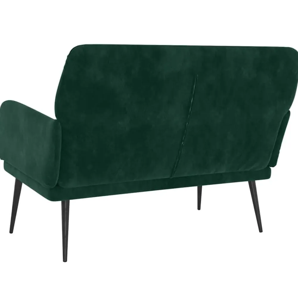 vidaXL Banco de terciopelo 108x79x79 cm Verde oscuro New