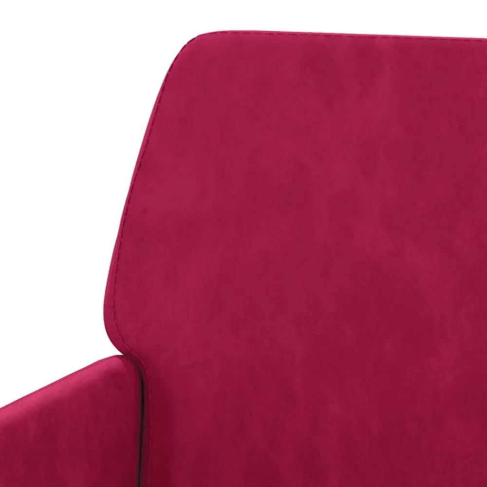 vidaXL Banco de terciopelo rojo tinto 108x79x79 cm Rojo vino tinto Outlet
