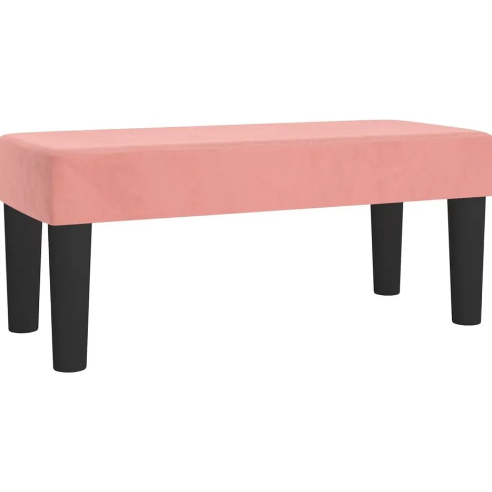 vidaXL Banco de terciopelo 70x30x30 cm Rosa New