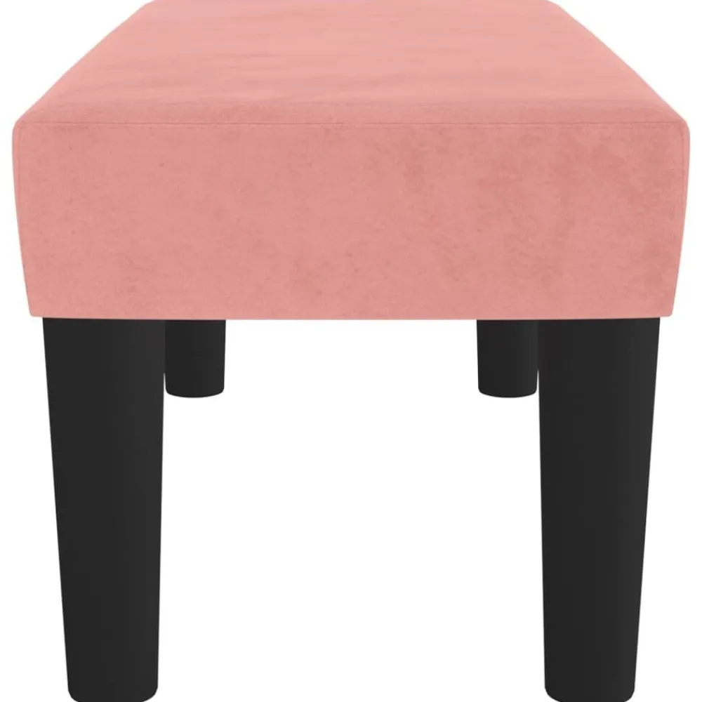 vidaXL Banco de terciopelo 70x30x30 cm Rosa New