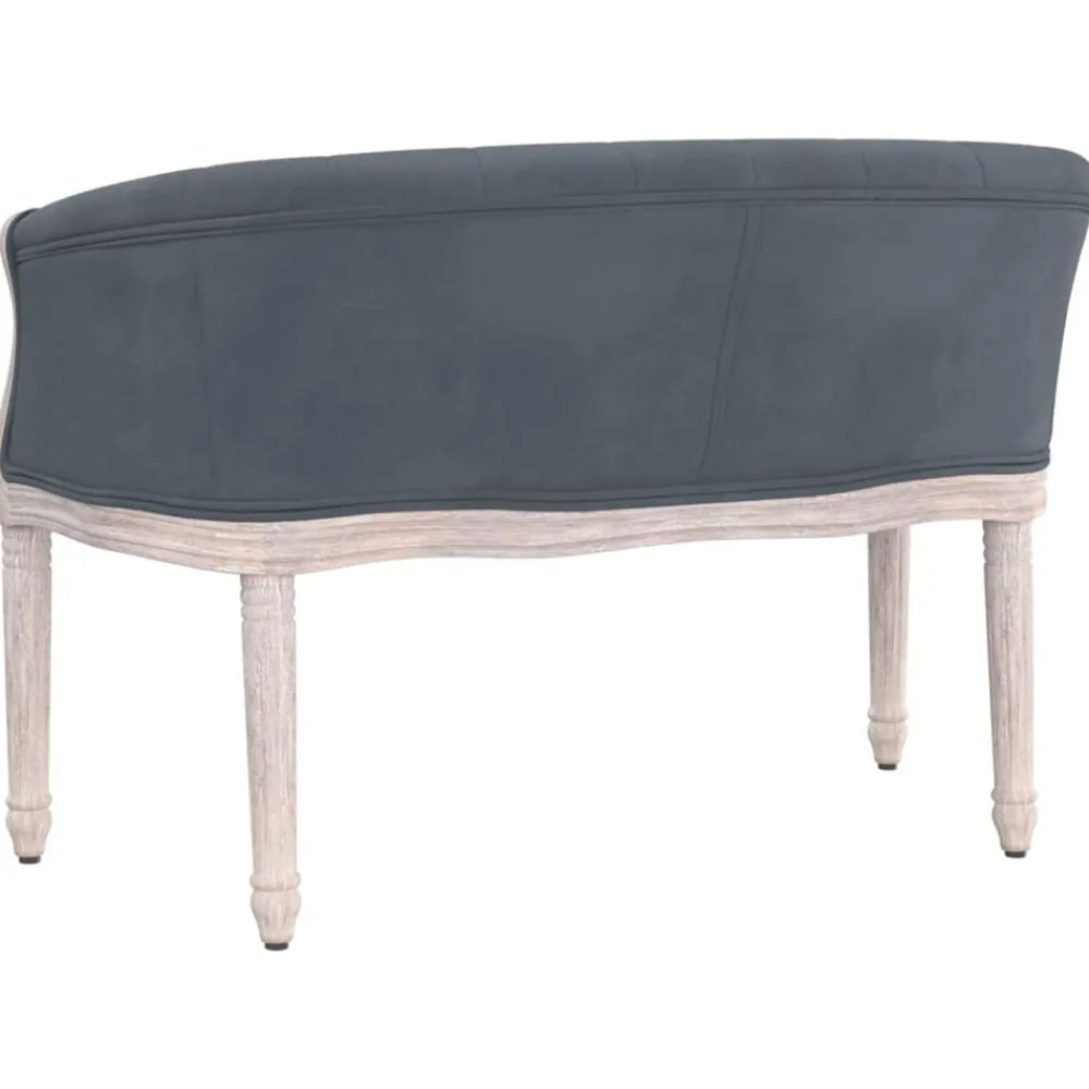 vidaXL Banco de terciopelo 98x56x69 cm Gris oscuro Online