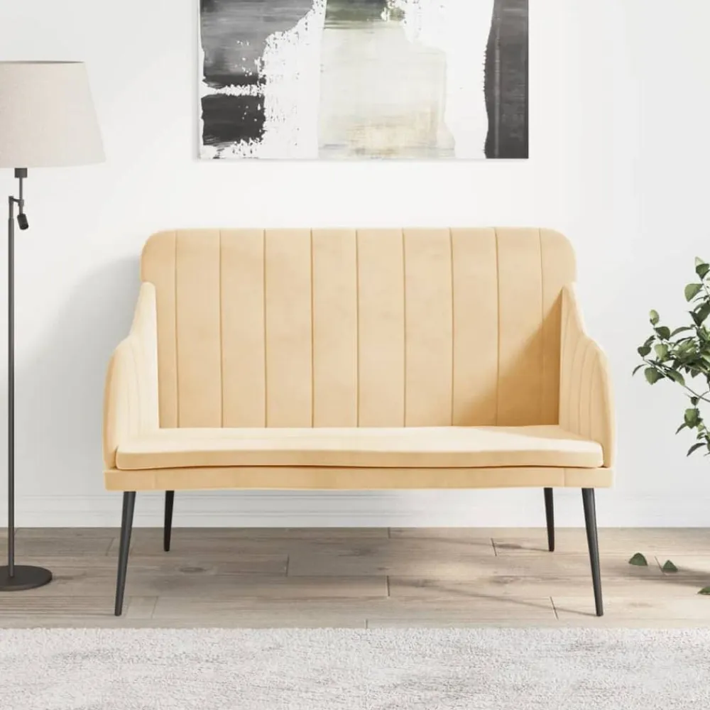 vidaXL Bancos-Banco de terciopelo color 110x76x80 cm