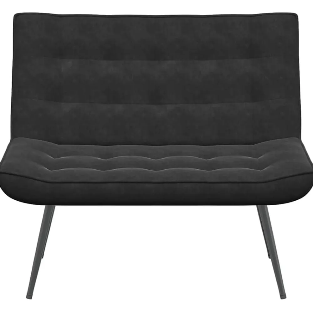 vidaXL Banco de terciopelo 110x74x84 cm Negro Outlet