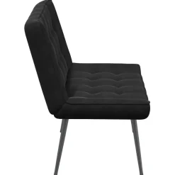 vidaXL Banco de terciopelo 110x74x84 cm Negro Outlet