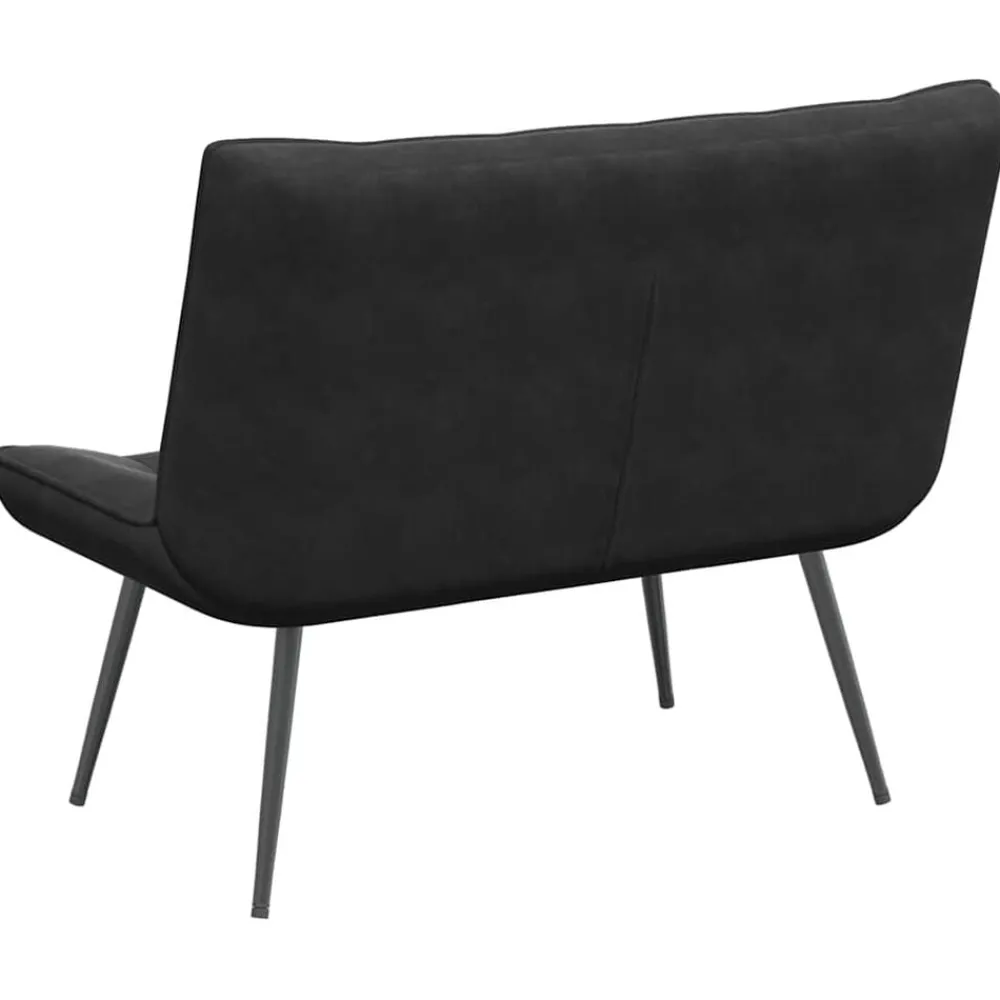 vidaXL Banco de terciopelo 110x74x84 cm Negro Outlet
