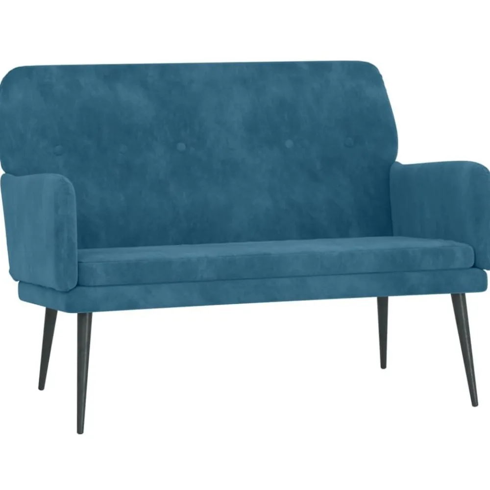 vidaXL Banco de terciopelo 108x79x79 cm Azul Hot