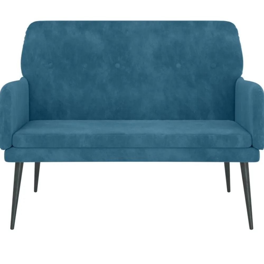 vidaXL Banco de terciopelo 108x79x79 cm Azul Hot