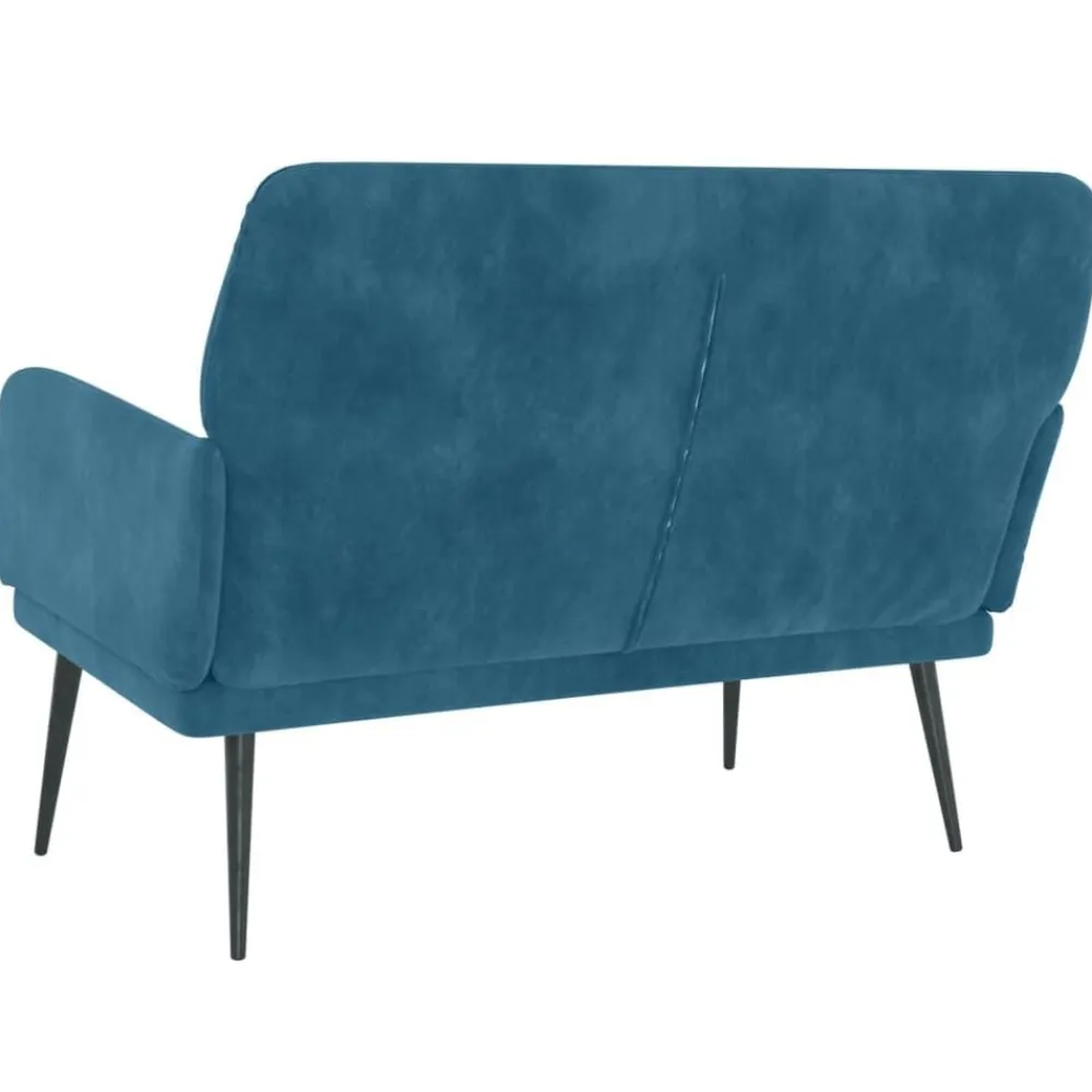 vidaXL Banco de terciopelo 108x79x79 cm Azul Hot