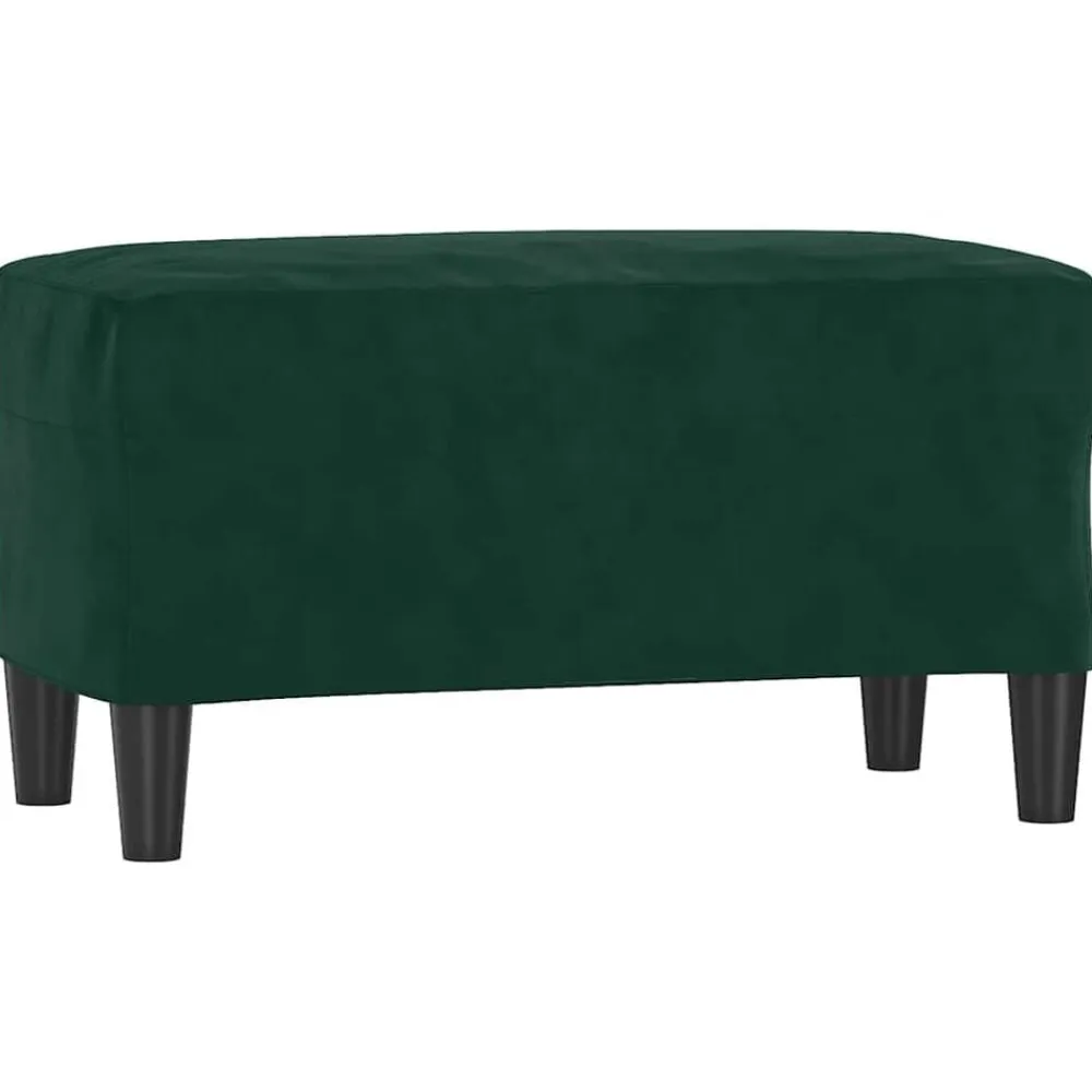 vidaXL Banco de terciopelo 70x35x41 cm Verde oscuro Sale