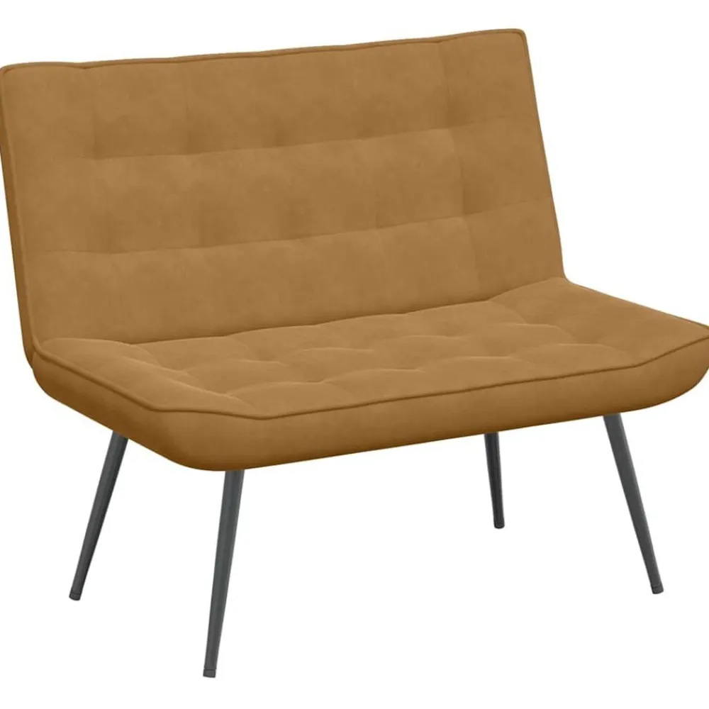 vidaXL Banco de terciopelo marrón 110x74x84 cm Marrón Clearance