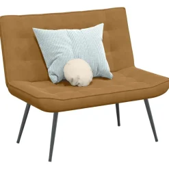 vidaXL Banco de terciopelo marrón 110x74x84 cm Marrón Clearance