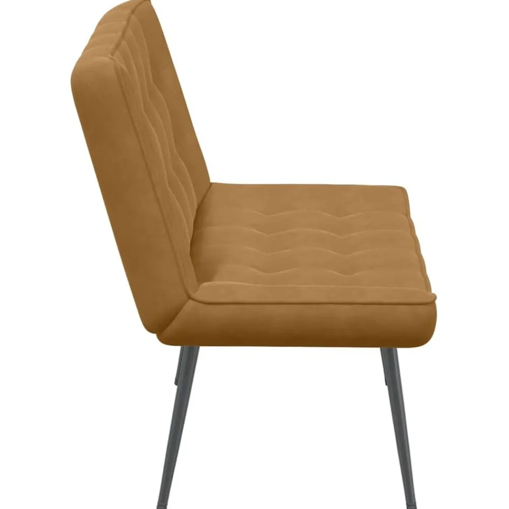 vidaXL Banco de terciopelo marrón 110x74x84 cm Marrón Clearance