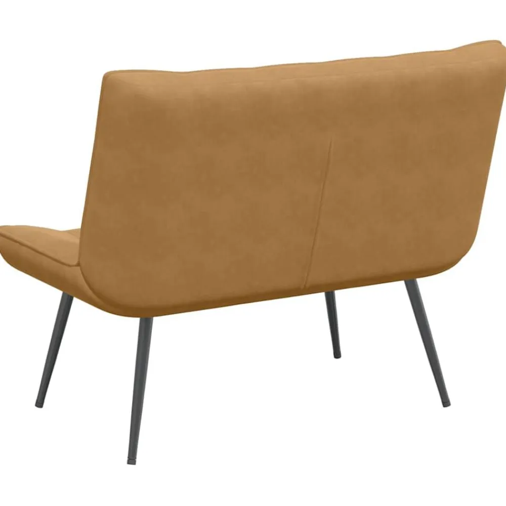 vidaXL Banco de terciopelo marrón 110x74x84 cm Marrón Clearance