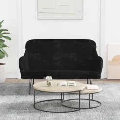 vidaXL Banco de terciopelo 110x76x80 cm Negro Clearance