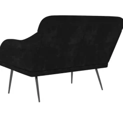 vidaXL Banco de terciopelo 110x76x80 cm Negro Clearance