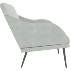 vidaXL Banco de terciopelo 110x76x80 cm Gris claro Outlet