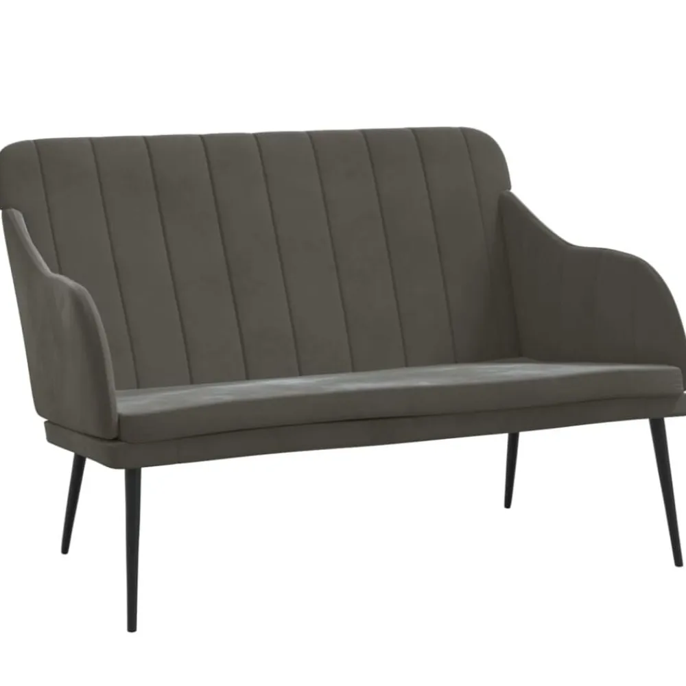 vidaXL Banco de terciopelo 110x76x80 cm Gris oscuro Online