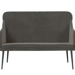 vidaXL Banco de terciopelo 110x76x80 cm Gris oscuro Online