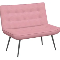vidaXL Banco de terciopelo 110x74x84 cm Rosa Clearance