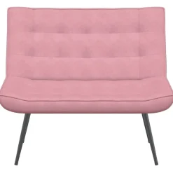 vidaXL Banco de terciopelo 110x74x84 cm Rosa Clearance