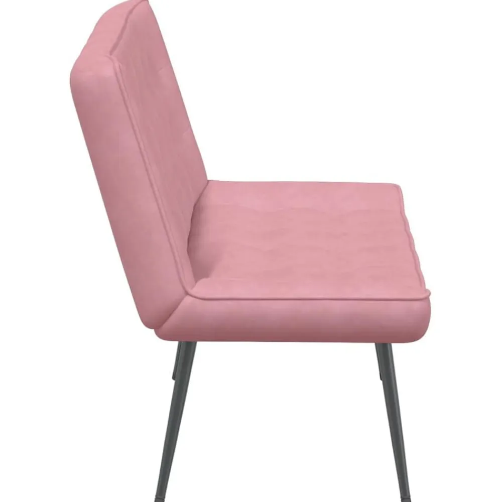 vidaXL Banco de terciopelo 110x74x84 cm Rosa Clearance
