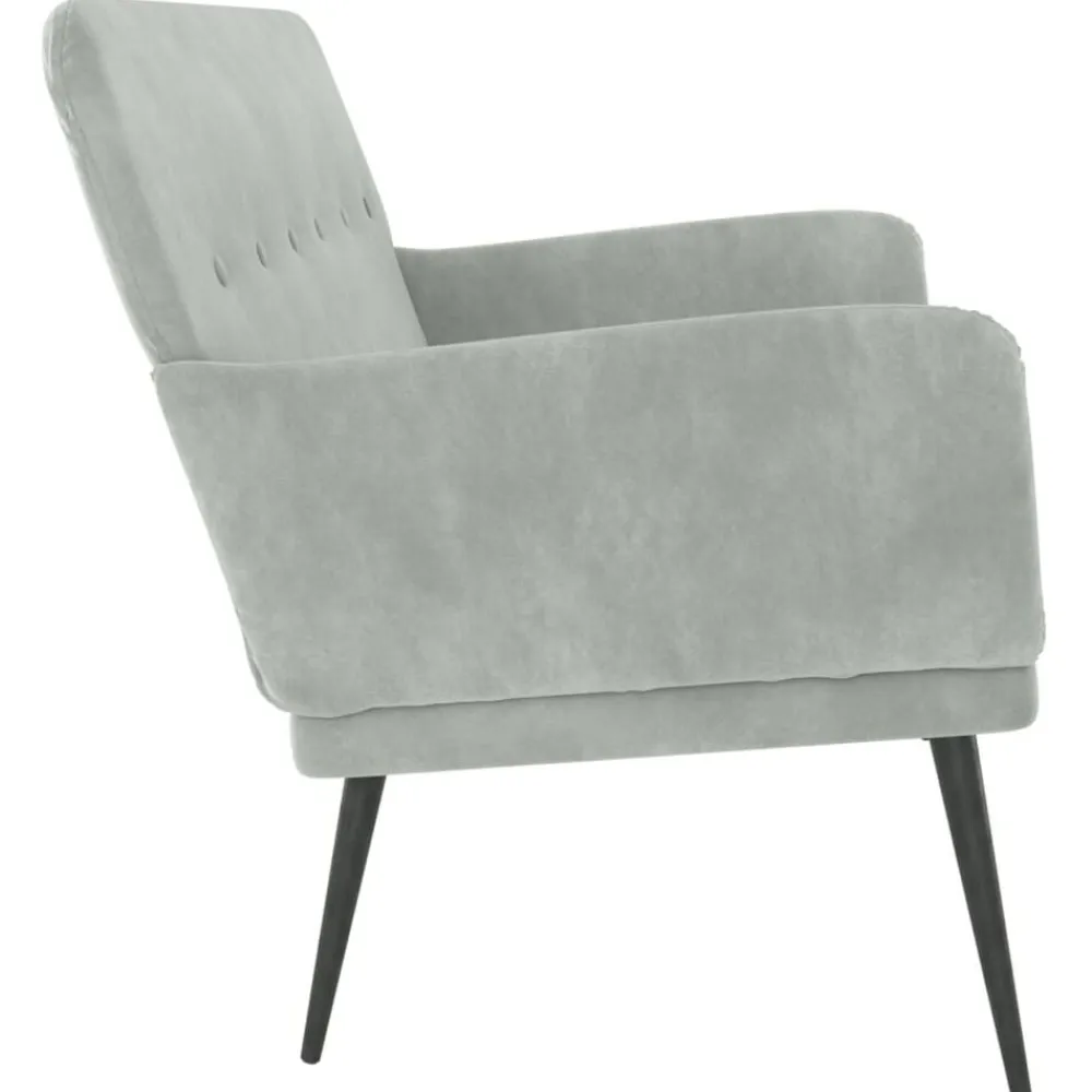 vidaXL Banco de terciopelo 108x79x79 cm Gris claro Online