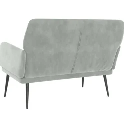 vidaXL Banco de terciopelo 108x79x79 cm Gris claro Online